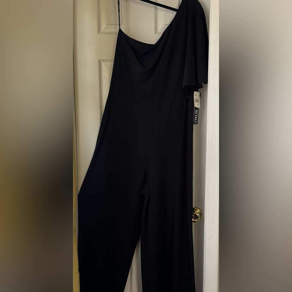 XOXO Chic Black One-Shoulder Jumpsuit